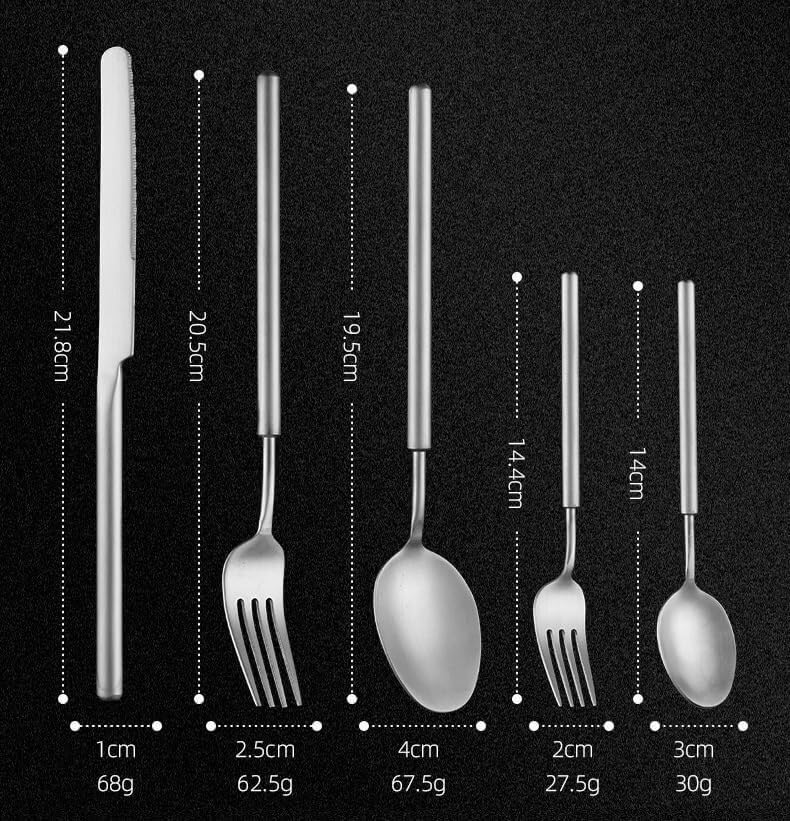 Silverware Set 5/20/30/40/50/60pcs Stainless Steel 304 Tableware Creative Knife and Fork Spoon Hotel Steak and Household Dessert(30 Pieces for 6) - Image 2