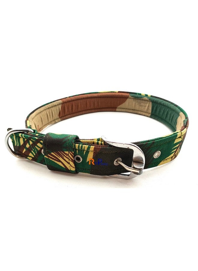 حزام رقبة مبطن بطبعة جيش الكلاب - حزام مريح وقابل للتعديل للكلاب والجراء (طول 64 سم - 78 سم) - مقاس Xx-Large - Image 1