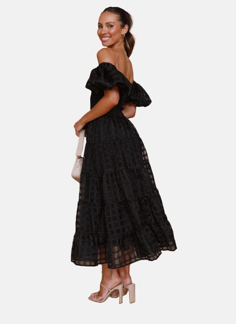 YUNIQEE Tiered Off-Shoulder Dress  - Image 3