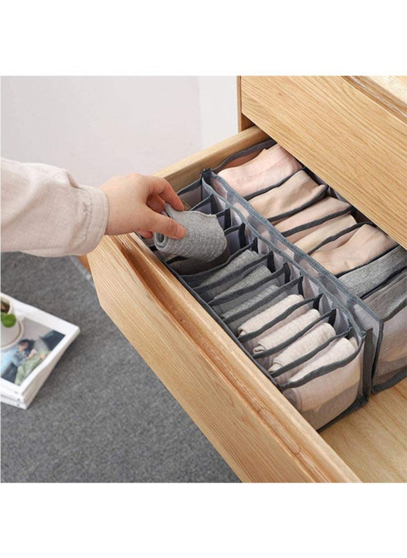 6-Pack Foldable Drawer Organizers Closet Storage Boxes for Underwear, Socks, Bras, Panties, Ties & More