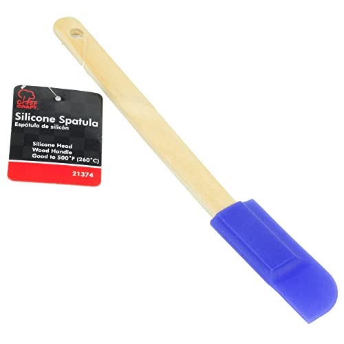 Chef Craft Select Wooden Handled Silicone Jar Spatula, 9.25 inches in length, Color May Vary - Image 2