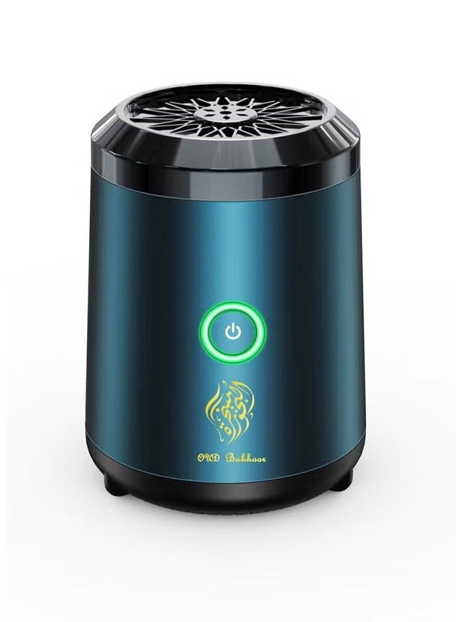 Oud Bukhoor Car USB Mini Type-C Power Rechargeable Incense Burner Decorations Blue 9.8x7.4x6.7 cm  - Image 2