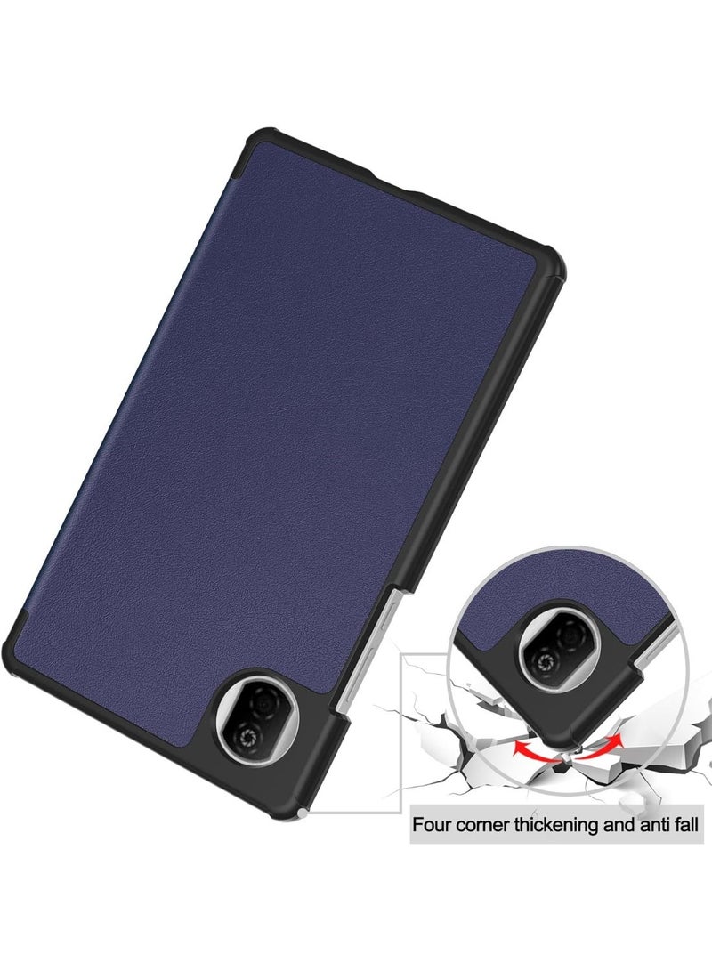 جراب متوافق مع جهاز Honor Pad X7 مقاس 8.7 بوصة، مزود بوظيفة حامل، وغطاء ذكي مع خاصية التشغيل/الإيقاف التلقائي، وغطاء واقٍ من مادة TPU المقاومة للخدش - أزرق - Image 3