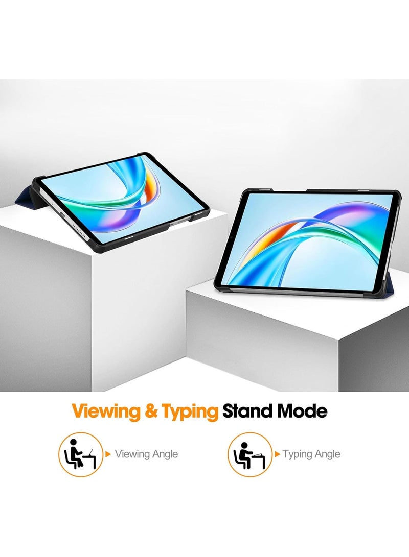 جراب متوافق مع جهاز Honor Pad X7 مقاس 8.7 بوصة، مزود بوظيفة حامل، وغطاء ذكي مع خاصية التشغيل/الإيقاف التلقائي، وغطاء واقٍ من مادة TPU المقاومة للخدش - أزرق - Image 5