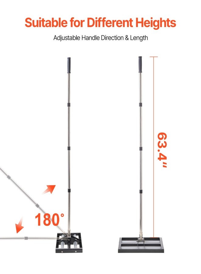 VEVOR Lawn Squeegee 760 x 254 mm Base Plate Levelawn Tool Aluminium Alloy and Q235 Steel Levelingrake 1981 mm Pole Base Plate Golf Grass Levelawn for Leveling Sand Soil Compost and Moss - Image 4