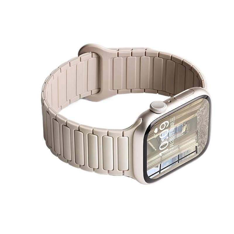 سوار ساعة ذكية سوار رياضي من السيليكون متوافق مع Apple Watch Ultra بملاءمة قابلة للتعديل وحزام بديل للاستخدام اليومي باللون أبيض قابل للتعديل - Lilac Ribbon - Image 1