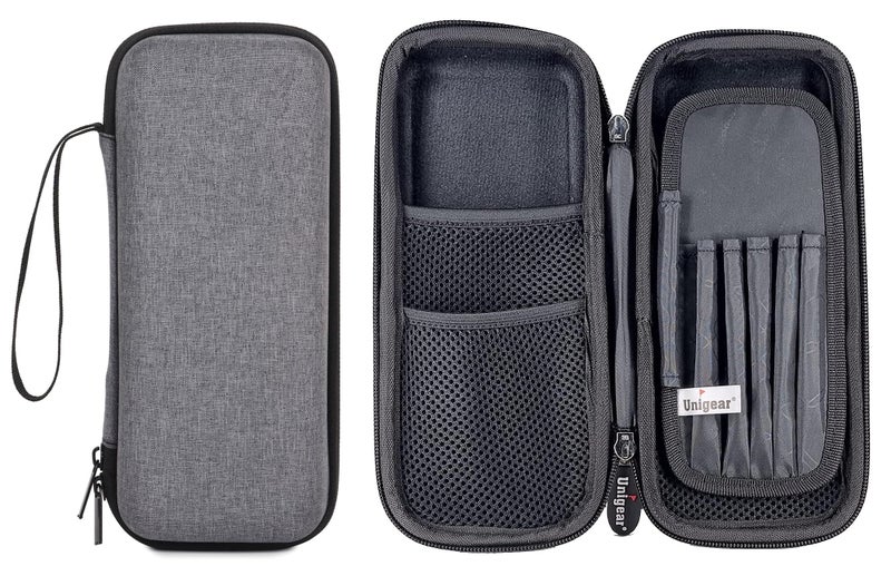 Unigear Polyester Eva Pencil Case Pen Pouch Holder Bag Stationery Box Large Storage Eva Hard Shell for School Supplies Office Stuff (Light Gray) (Blue) - Image 1