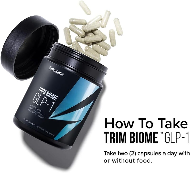 InnoSupps Trim Biome GLP1  Gut Health  Metabolic Support  Prebiotic  Probiotic  Postbiotic  Akkermansia  Berberine  60 Capsules 30 Servings - Image 4
