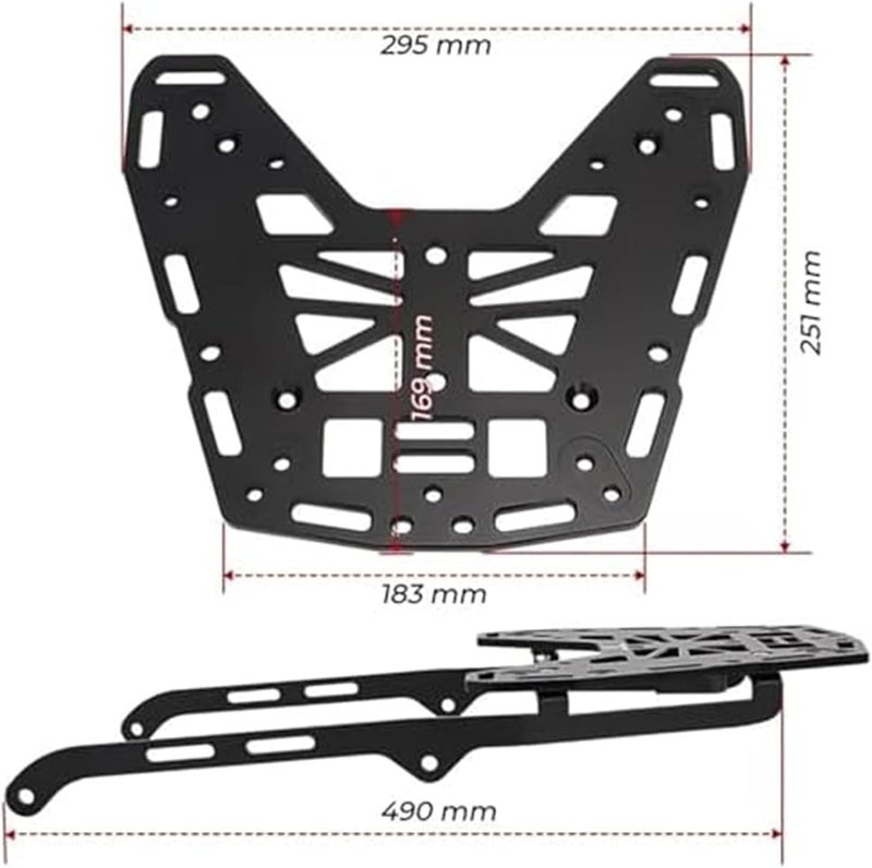 Vuzmode Motorcycle Rear Luggage Rack for Tenere 700 - Image 4