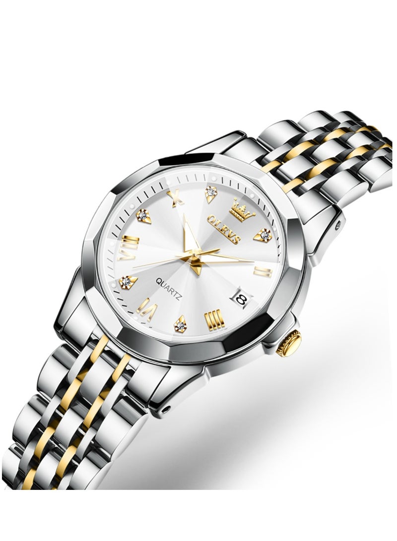 OLEVS Watches for Women Stylish Stainless Steel Water Resistant Quartz Analog Watch 9931 - Image 1