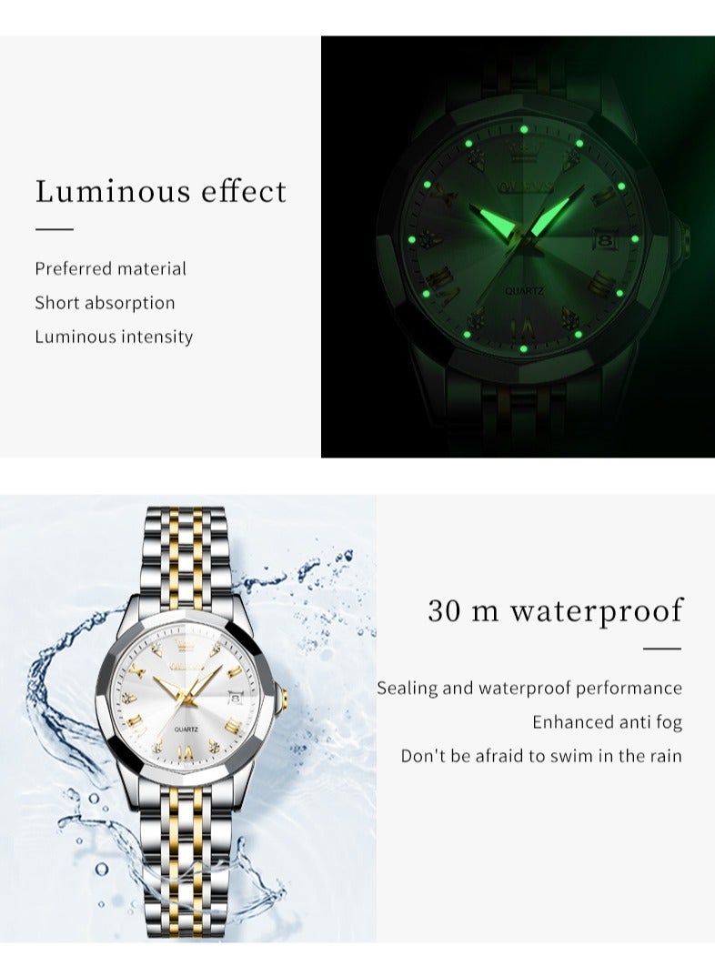 OLEVS Watches for Women Stylish Stainless Steel Water Resistant Quartz Analog Watch 9931 - Image 5