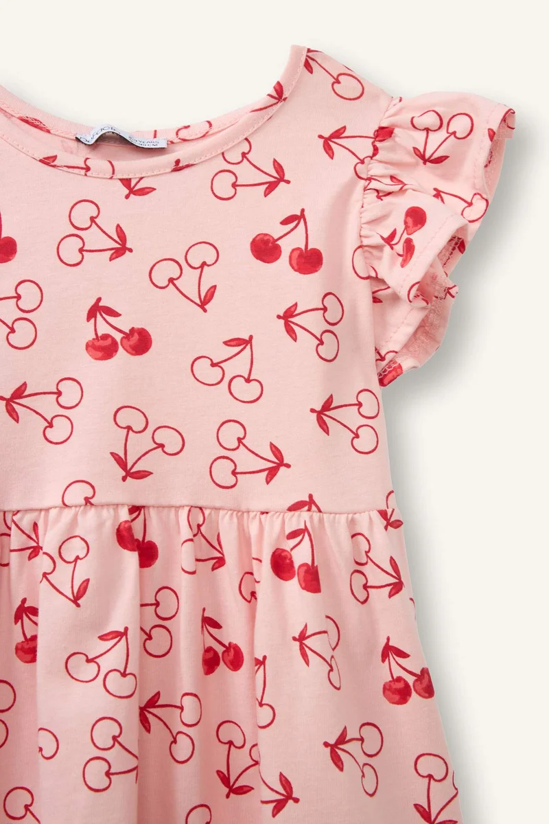 ديفاكتو Printed Strappy Knitted Dress