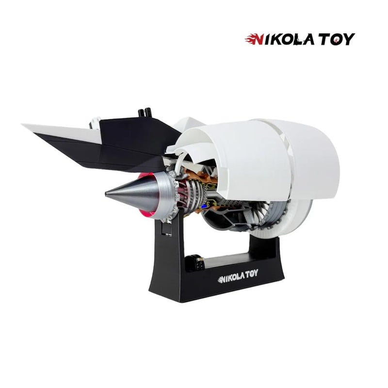 NIKOLATOY نموذج محرك توربوفان NIKOLATOY RR Trent 900 بحجم صغير، نموذج عالي التفاصيل لعشاق الطيران، مجموعة STEM متعددة الوظائف للمشاريع الإبداعية والاستكشاف (T900 بحجم صغير) (حجم صغير) - Image 2