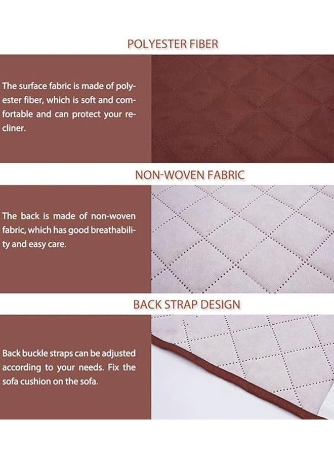 Water Repellent Sofa Covers Sofa Protectors from Pets Reversible Loveseat Couch Covers Non-Slip Furniture Slipcovers with Elastic Straps for Pets Kids (Brown)  - Image 5