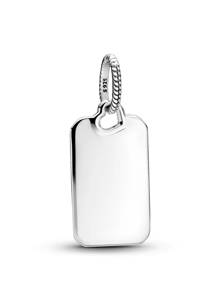 باندورا Engravable Rectangle Tag Pendant