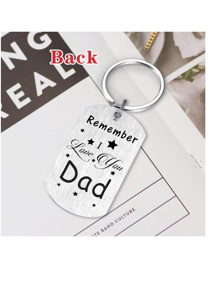 Dad Birthday Gifts for Dad Keychain - Remember I Love You Dad Gifts, Meaningful Dad Birthday Present from Daughter