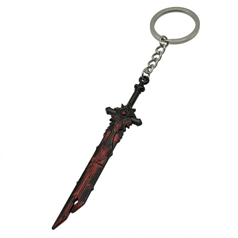 THE MEN THING Alloy Steel Peripheral Sword - Genshin Impact Anime Keychain | Game Xiao Cosplay Alloy Weapon Keychain For Men & Boy,Red - Image 5