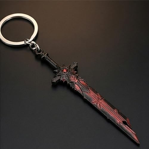 THE MEN THING Alloy Steel Peripheral Sword - Genshin Impact Anime Keychain | Game Xiao Cosplay Alloy Weapon Keychain For Men & Boy,Red - Image 3