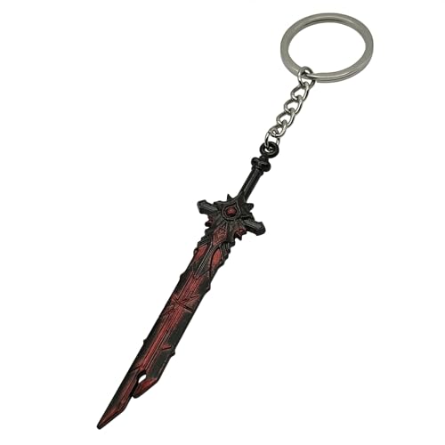 THE MEN THING Alloy Steel Peripheral Sword - Genshin Impact Anime Keychain | Game Xiao Cosplay Alloy Weapon Keychain For Men & Boy,Red - Image 1