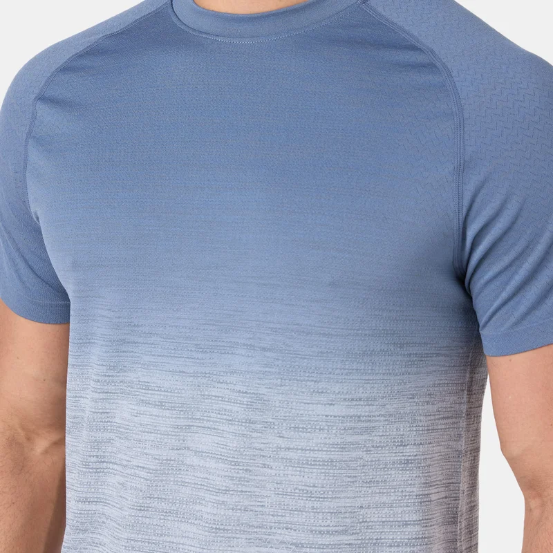 Sun And Sand Sports Blue Men's Seamless T-Shirt for Men | Best Price UAE