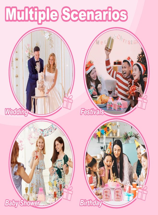 Crweety 50 Pcs Pink Organza Bags 4x6 Inch, Premium Mesh Gift Bags for Wedding Baby Shower Party Favors, Small Mesh Bags Drawtring for Candy Jewelry Gifts, Cute Sachet Bags - Image 5