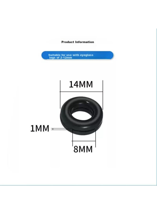 HB Hb Glasses Anti-slip Ear Hooks 4 Pairs + Anti-slip Rings 4 Pairs, Transparent Silicone Ear Covers, Fixed Anti-abrasion Ear Tips, Accessory Kit  - Image 1