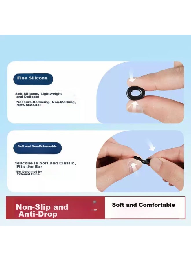 HB Hb Glasses Anti-slip Ear Hooks 4 Pairs + Anti-slip Rings 4 Pairs, Transparent Silicone Ear Covers, Fixed Anti-abrasion Ear Tips, Accessory Kit  - Image 4