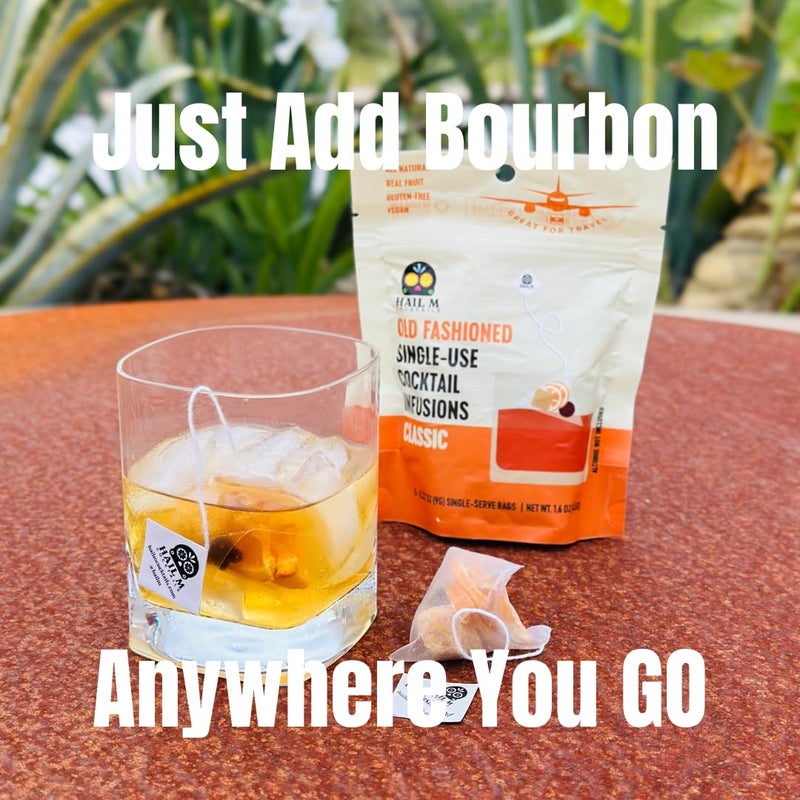 Old Fashioned Variety Pack - DIY Bourbon Infusion Bags with Real Fruit & Botanicals - No Preservatives - Whiskey Cocktail Kit - 5 Cocktail Teabag Sampler Pack - Image 3
