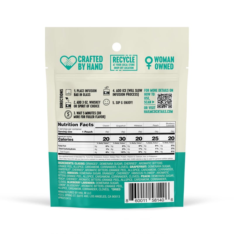 Old Fashioned Variety Pack - DIY Bourbon Infusion Bags with Real Fruit & Botanicals - No Preservatives - Whiskey Cocktail Kit - 5 Cocktail Teabag Sampler Pack - Image 2