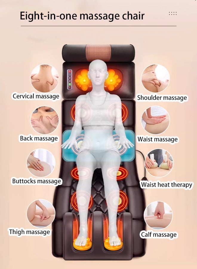 Generic Portable Foldable Design Full Body Massage Mat with Adjustable Pillows Heating Pads, Back Massager Pad for Neck and Back Muscle Relaxation Full Body Massage - Image 3