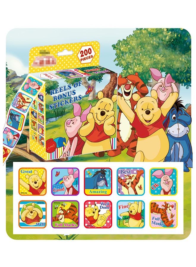 3 Piece Kids Cartoon Roll Stickers Baby Reward Sticker Set - Image 3