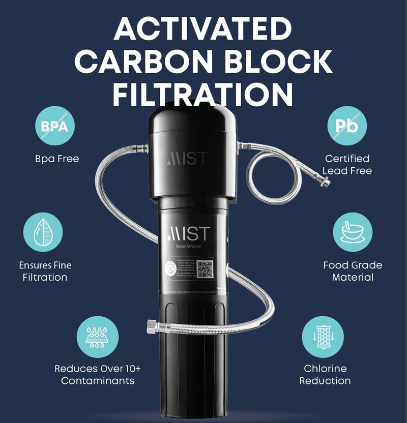 Mist Under Sink Water Filter, 20,000 Gallon, Reduces PFAS, PFOA/PFOS, Lead, Chlorine, Bad Taste & Odor, Under Counter Water Filter System, Direct Connect to Kitchen Faucet, NSF/ANSI 42 Certified - Image 4