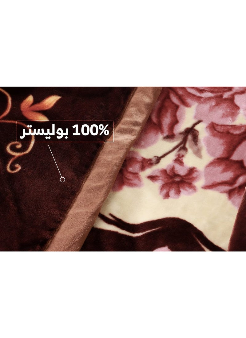 HOMEVEO - Single size soft design bed blanket 160 x 230 cm weight 4 kg multi-colored - Image 1