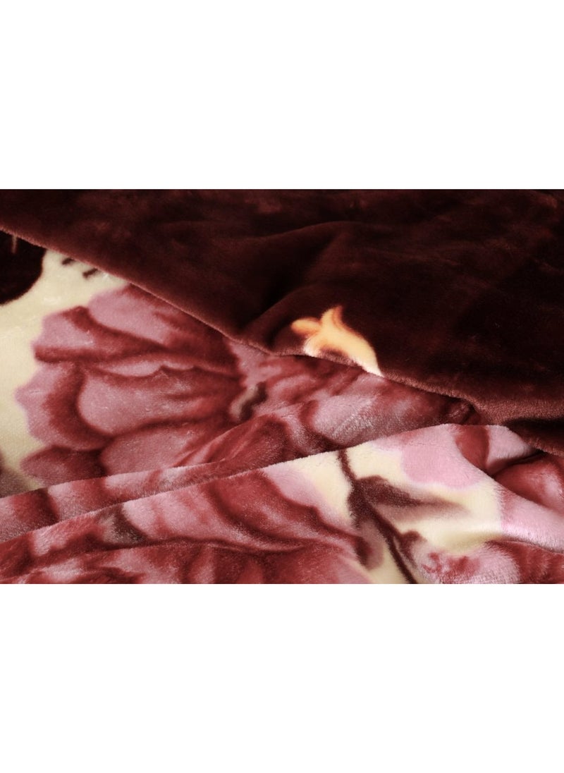 HOMEVEO - Single size soft design bed blanket 160 x 230 cm weight 4 kg multi-colored - Image 1