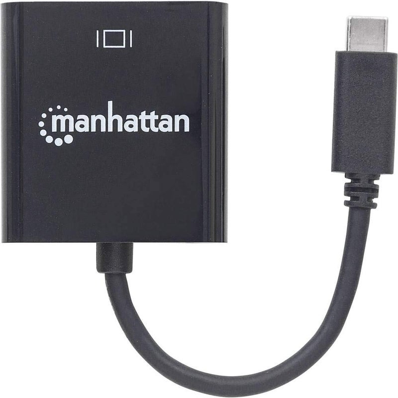 Manhattan USB-C to VGA Converter, 15cm, Black, Connect USB-C Devices to VGA Displays - Image 3