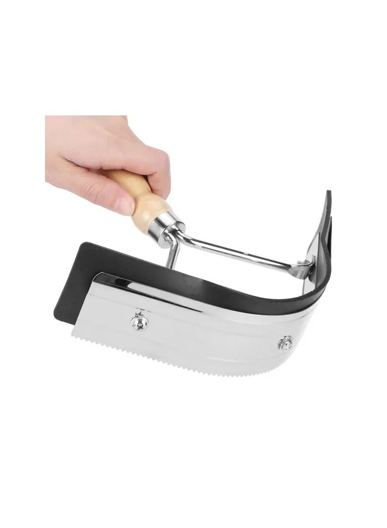 Generic 1-Piece Horse Sweat Scraper,Wood Stainless Steel Rubber Scraper Horse Cleaning Tool,Horse Grooming Care Aid Cleaning Equipment - Image 1