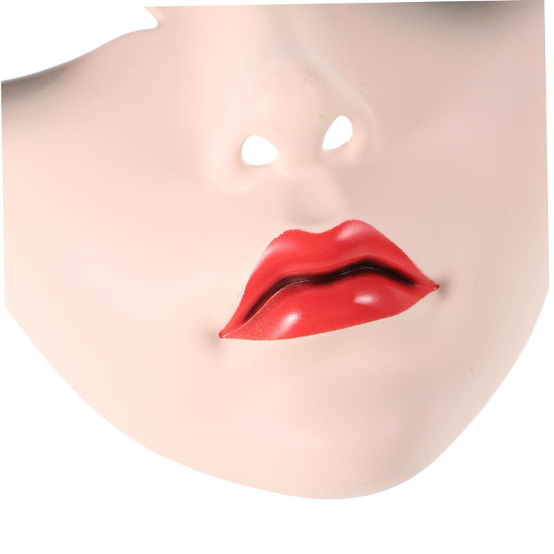 Veemoon Vintage Plastic Mask for Women's Masquerade Diy Hand-painted Chinese Face Mask for Hanfu Cosplay Stage Performance - Image 3