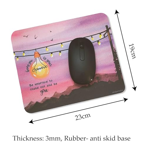 anujarusiya | Affirmation Mousepad | 3mm | Non Slip | Perfect for Gifting | Being You is Your Power - Image 5