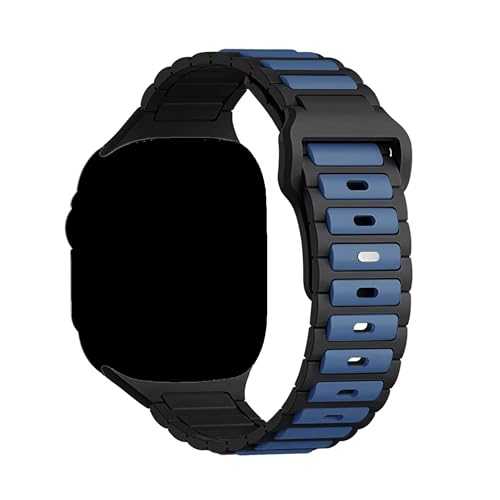 GUOi® Silicone Watchband Compatible with Apple Watch Ultra 2 ＆ Ultra 49mm 45mm 44mm 42mm 46mm - Men & Women Strap for iWatch Se10/9/8/7/6/5/4/3/2/1 SE 46/44/45/49/42mm (Series 3/2/1) - BLACK/BLUE - Image 1
