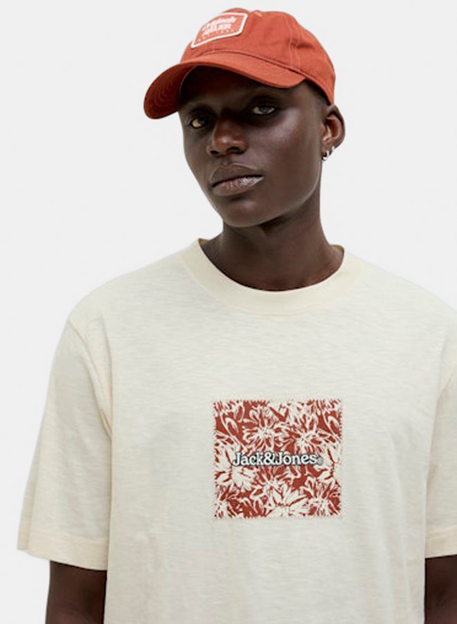JACK & JONES JACK & JONES Mens Split Aop Branding Tee Crew Neck  - Image 1