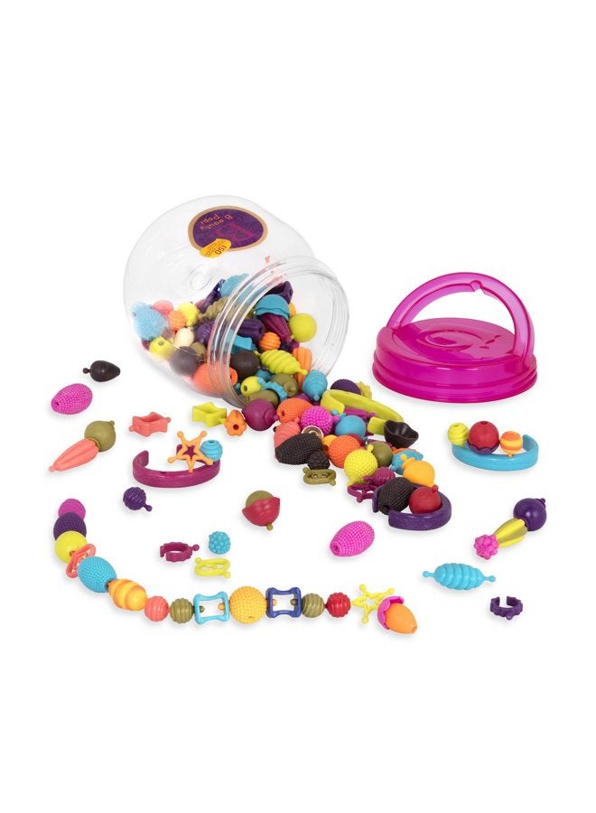 B. Toys – Pop Arty! 150 Pieces – Jewlery Making Kit – Creative Pop Snap Bead Set for Kids – DIY Craft Jewelry Making Kit – Necklaces, Rings, Bracelets – 4+ Years - Image 1