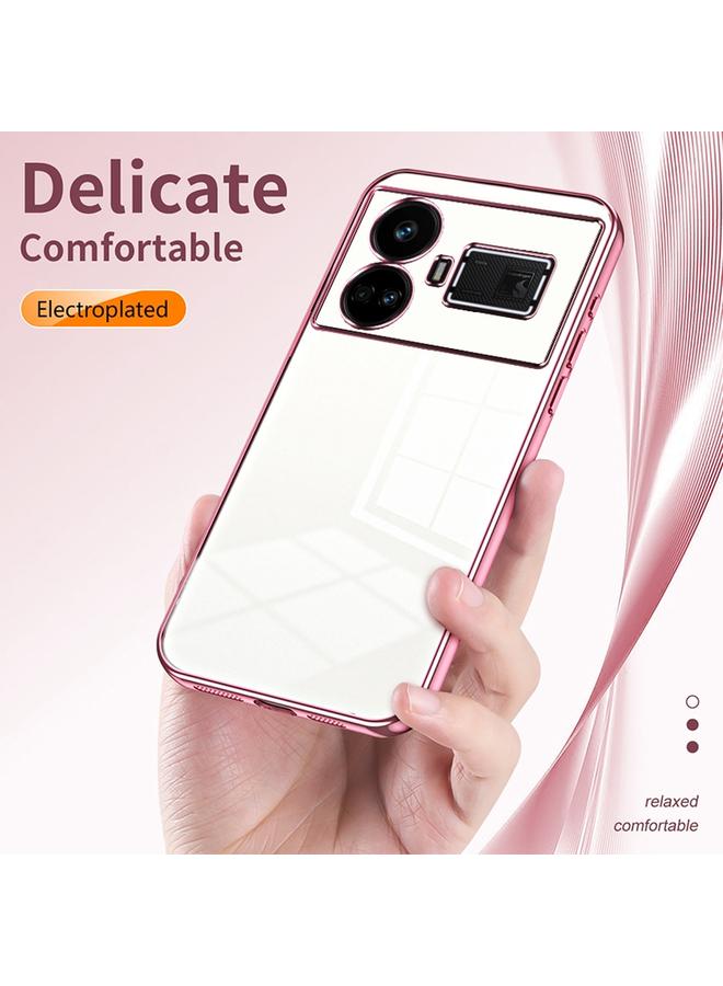 S-TOP Case For Realme GT5 Transparent Plating Fine Hole Phone Case - Image 5