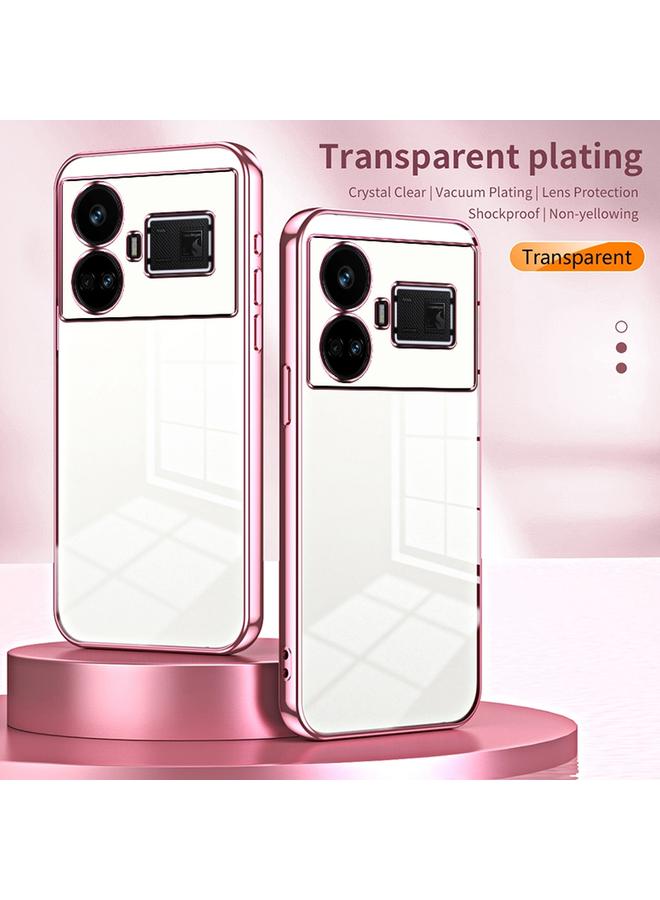 S-TOP Case For Realme GT5 Transparent Plating Fine Hole Phone Case - Image 2
