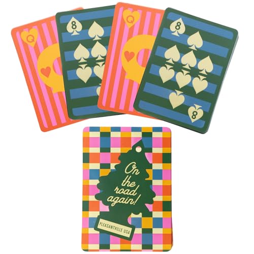 ban.do bando Game On Waterproof Playing Cards Standard 52 Deck of Cards Waterproof Cards with Storage Case Colorful Plaid - Image 1