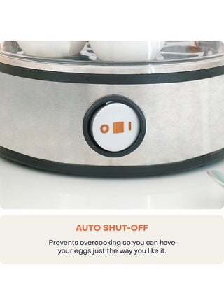 Rapid Egg Cooker: 7 Egg Capacity Electric Egg Cooker for Boiled Eggs, Poached Eggs, Scrambled Eggs, or Omelettes with Auto Shut Off Feature 360 W NC-EC360/ ZDQ-705 Silver - view 5