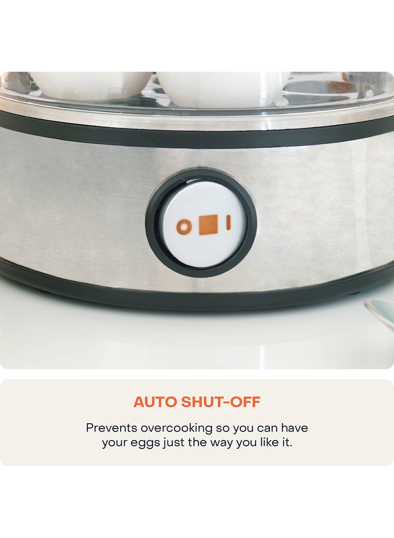 nutricook Rapid Egg Cooker: 7 Egg Capacity Electric Egg Cooker for Boiled Eggs, Poached Eggs, Scrambled Eggs, or Omelettes with Auto Shut Off Feature 360 W NC-EC360/ ZDQ-705 Silver - Image 5