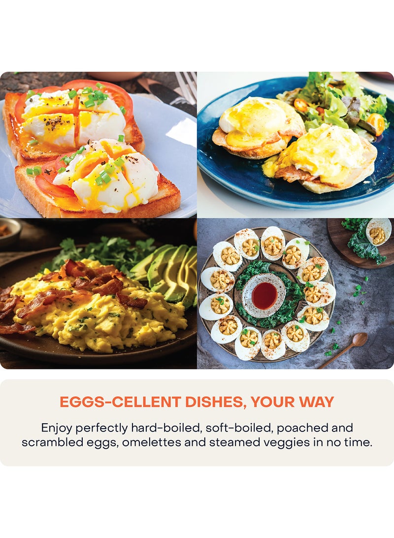 nutricook Rapid Egg Cooker: 7 Egg Capacity Electric Egg Cooker for Boiled Eggs, Poached Eggs, Scrambled Eggs, or Omelettes with Auto Shut Off Feature 360 W NC-EC360/ ZDQ-705 Silver - Image 4