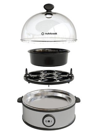 Rapid Egg Cooker: 7 Egg Capacity Electric Egg Cooker for Boiled Eggs, Poached Eggs, Scrambled Eggs, or Omelettes with Auto Shut Off Feature 360 W NC-EC360/ ZDQ-705 Silver - view 2