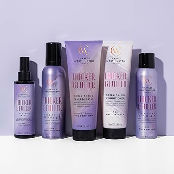 Charles Worthington Thicker and Fuller Densifying Conditioner Hair Thickening Conditioner for Fine Hair Hair Thickening Products for Women and Men Salon Hair Repair 250 ml - Image 5