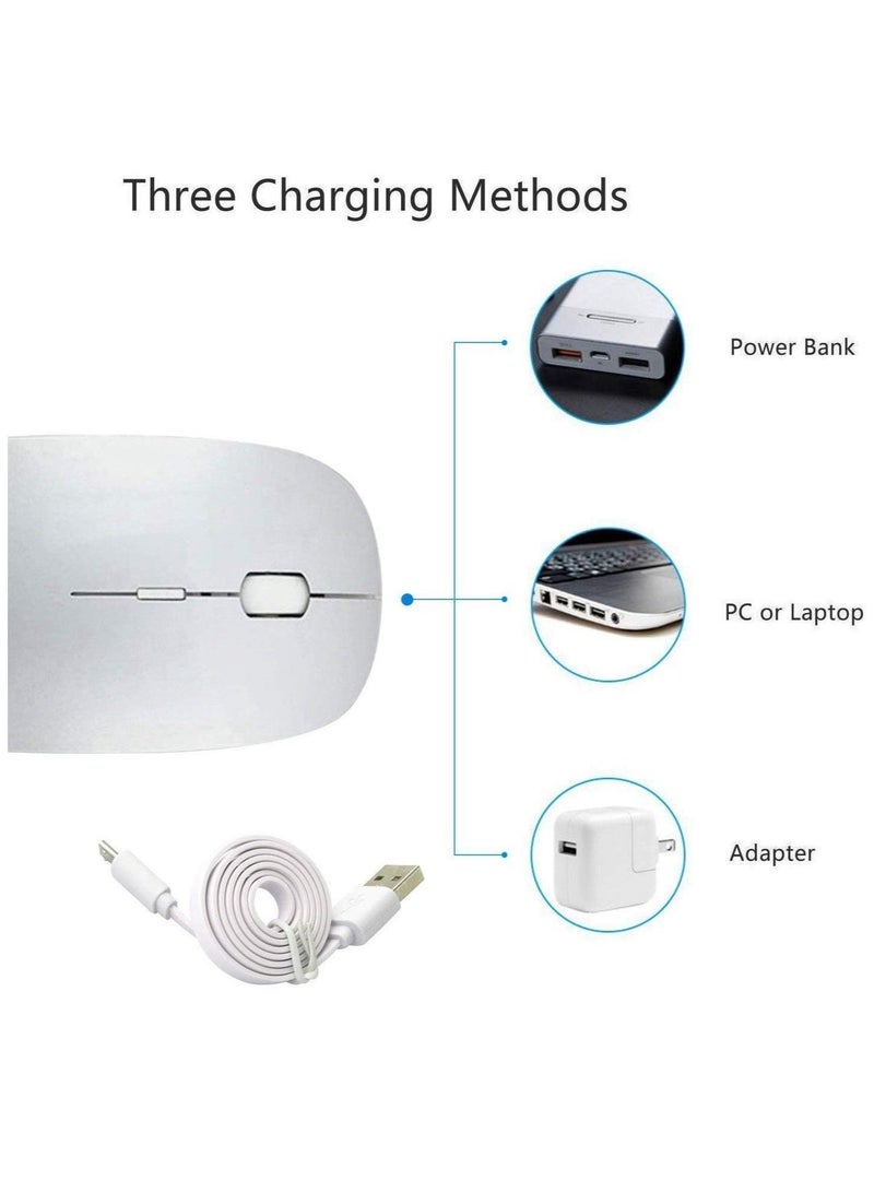 ماوس لاسلكي، بلوتوث صامت قابل لإعادة الشحن - 3 مستويات DPI قابلة للتعديل - حجم صغير محمول - Image 4